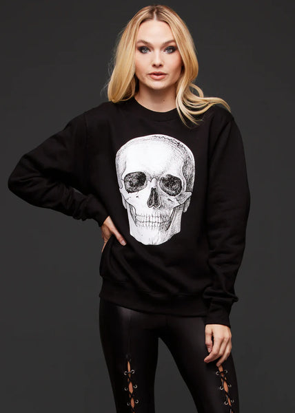 BLACK SKULL SWEATER SKELETON SWEATSHIRT