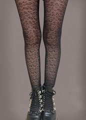 black leopard fishnet tights 